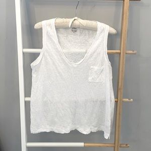 2 J Crew linen v neck tanks size M